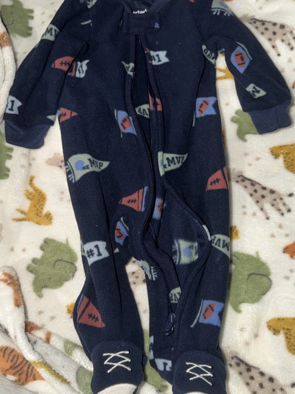 Carter’s Football Fleece Sleeper Newborn